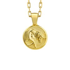 Taurus Zodiac in Gold Plated 925k Silver Necklace with Chain for Women Gift