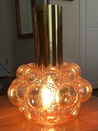 Amber bubble glass - bubble, pendant