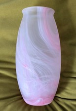 Vintage Pink Glass Vase - 8