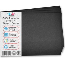 A1 Black Sugar Paper Sheets