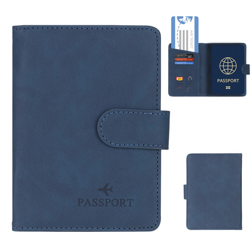 Leather rfid blocking passport - leather,