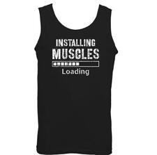 Muscles Loading Mens Funny Gym Vest Training Top Bodybuilding Weightliting 