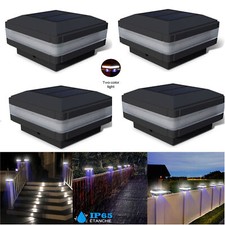 4X Solar Post Cap Lights Fence