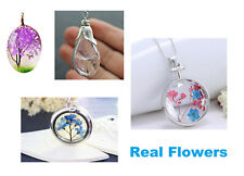 SILVER PLATED FLOWER NECKLACE