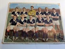 SCOTLAND 1962 JIM BAXTER DENNIS LAW ERIC CALDOW SIGNED (PRE-PRINTED) RARE CARD