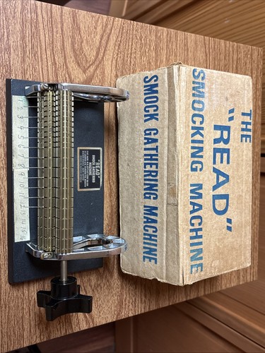 Vintage read smock - read, gathering