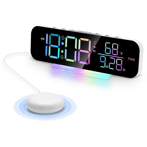 Led alarm clock with bed - led,