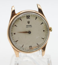 ROLEX PRECISION 9ct GOLD DRESS WRIST WATCH REF. 4139 1031, 17j 34mm 18mm LUG