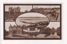 Stranraer - 1920's or 30's Wigtownshire, Scotland multiview postcard