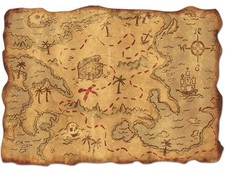 Vintage Pirate Treasure Map