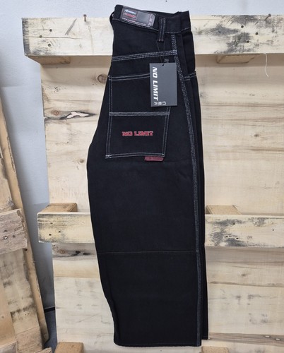 Boys eck117 black denim - black, baggy