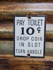 VINTAGE PAY TOILET PORCELAIN