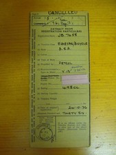 BSA 500cc 1936 MOTORCYCLE OLD LOG BOOK MEMORABILIA COLLECTABLE