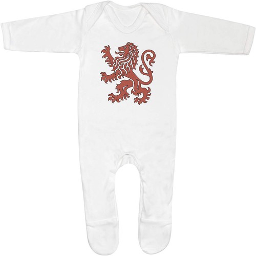 Red lion baby romper - lion',