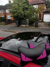 Pink leather headrest pillow