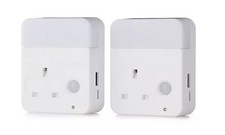 SFIXX LED Socket Plug In PIR Motion Sensor Plug Home Night Light Lamp Set Of 2