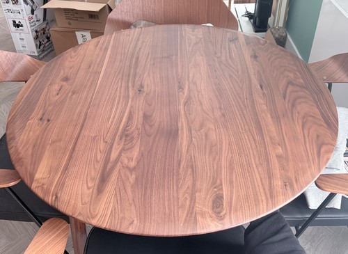 100 round walnut dining - 100,