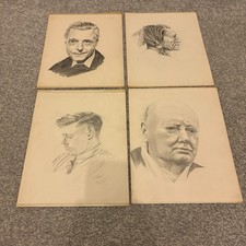 Vintage 1950s Pencil Drawing