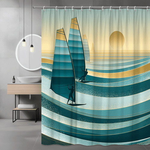 Sailboard surfing sunset - sailboard,