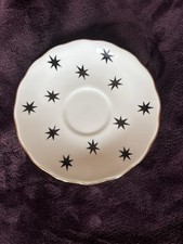 Royal Vale Black Star Bone China Saucer