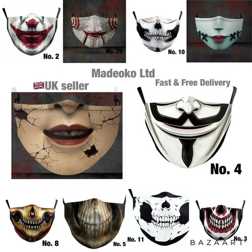 Horror face mask - mask,reusable, the