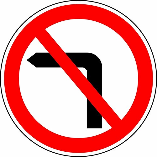 Road traffic left - , turn