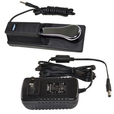 AC Adapter + Sustain Pedal for