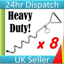 8 x large Heavy Duty Polytunnel poly tunnel Awning Gazebo Anchor pegs Stakes NEW