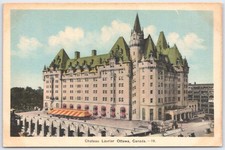 Chateau Laurier Ottawa Vintage Linen Postcard by PECO Canada