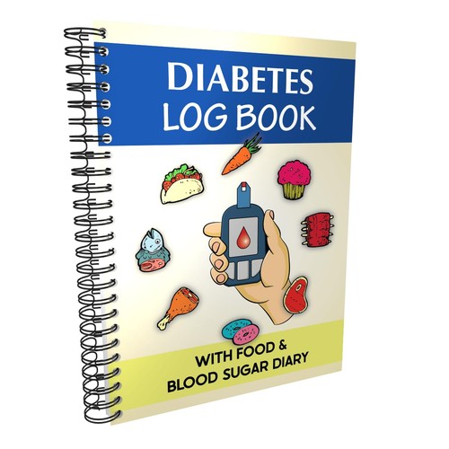 Diabetes log book with food - log,