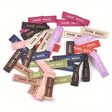 21 x Mixed Fabric Labels 'Hand
