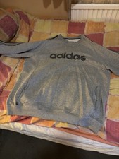 Worn Light Grey Adidas Jumper