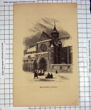 Original Old Antique Print