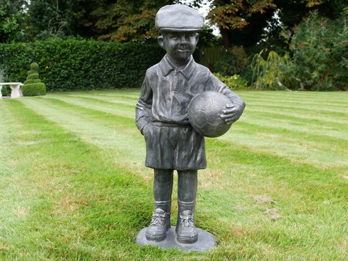 Vintage style resin boy - resin, stood