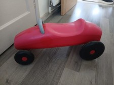Vintage Red Racing Car Ride On Push Along Pedal Car 