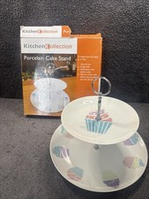 2 Tier Aldi Porcelain Cake Design Stand - Afternoon Tea Tableware in Box