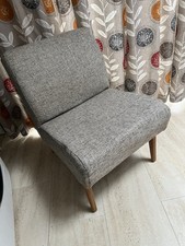 Two Mid Century Cintique Chairs with Matching Stool. Excellent Condition