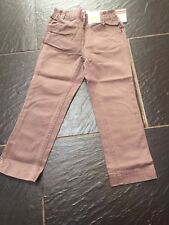 VERTBAUDET GIRLS BROWN/PINK TAUPE JEANS PINK STITCHING 3 4 5 6 YEARS NEW £12