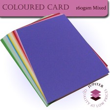 160gsm A4 Mixed Coloured Card