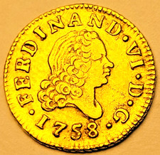 OLD US $1 GOLD COIN - 1758