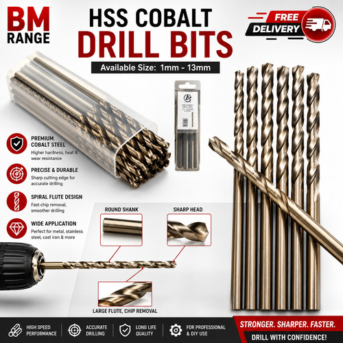 Hss gold cobalt jobber drill - jobber,