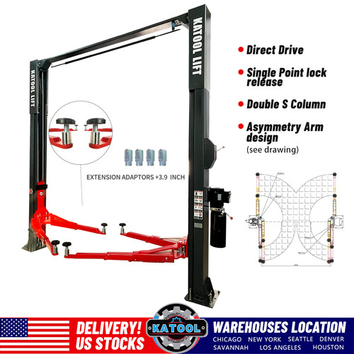 Single lock two post lift - lock,