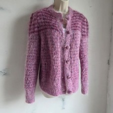 Vintage Pink Mohair Cardigan -