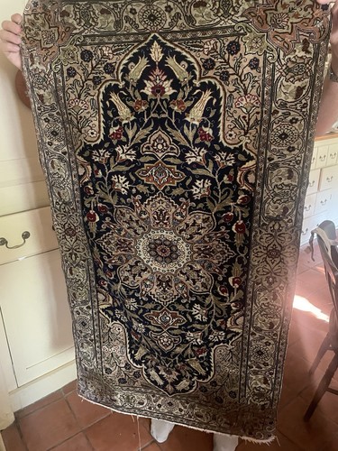 Persian silk rug - silk,