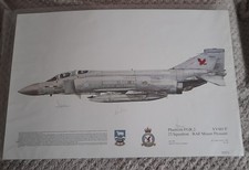 Squadron Print Phantom FGR.2 XV481 'F' 23 Sqn RAF Mount Pleasant Signed flown ed