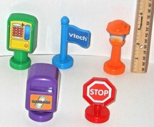 Vintage Vtech Smartville Alphabet Train Replacement Signs Lot Of 5