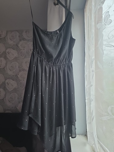 Black one shoulder dress with - black,