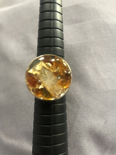 Amber chips rutilated quartz - amber,