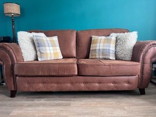 Brown Leather Sofa 3-Seater