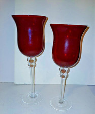 LOT SET 2 Ruby Red Candle